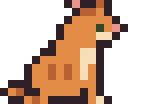 Ginger cat pixel-art sprite