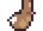 Brown bunny pixel-art sprite