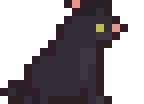 Black cat pixel-art sprite
