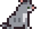 Grey tabby pixel-art sprite