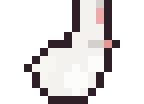 White bunny pixel-art sprite