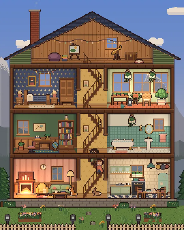 The house on a summer afternoon.